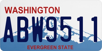 WA license plate ABW9511