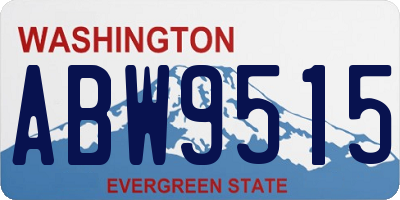 WA license plate ABW9515