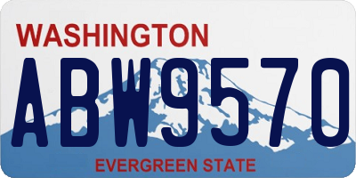 WA license plate ABW9570