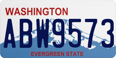 WA license plate ABW9573