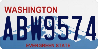 WA license plate ABW9574