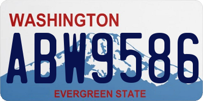 WA license plate ABW9586