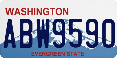 WA license plate ABW9590