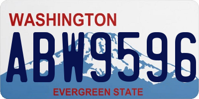 WA license plate ABW9596