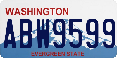 WA license plate ABW9599