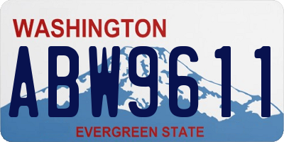 WA license plate ABW9611