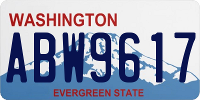 WA license plate ABW9617