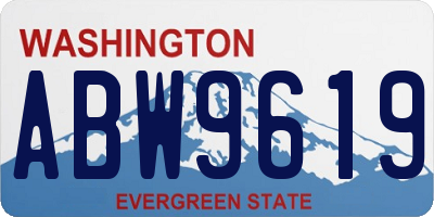 WA license plate ABW9619