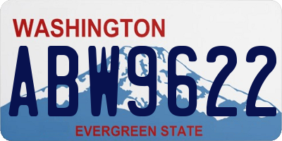 WA license plate ABW9622