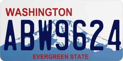 WA license plate ABW9624