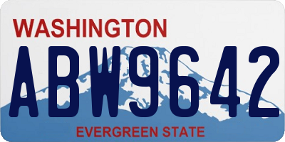 WA license plate ABW9642