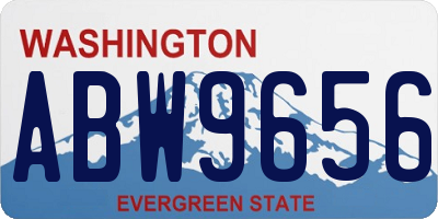 WA license plate ABW9656