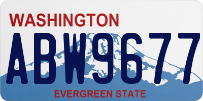 WA license plate ABW9677