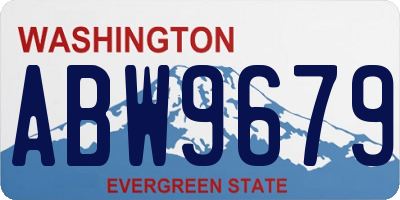 WA license plate ABW9679
