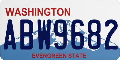 WA license plate ABW9682