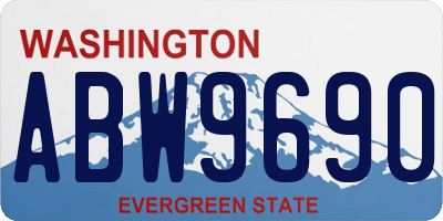 WA license plate ABW9690