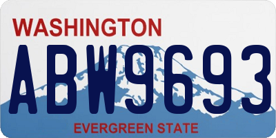 WA license plate ABW9693