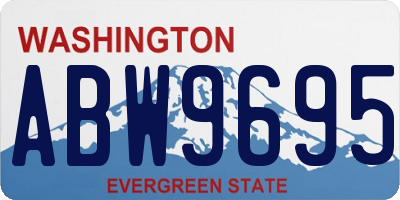 WA license plate ABW9695