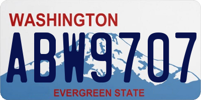 WA license plate ABW9707