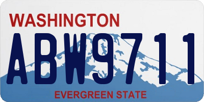 WA license plate ABW9711