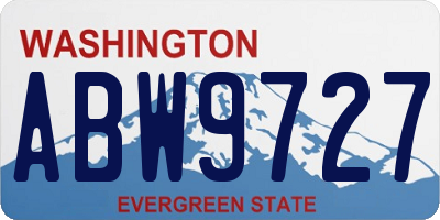 WA license plate ABW9727