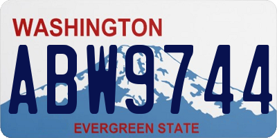 WA license plate ABW9744