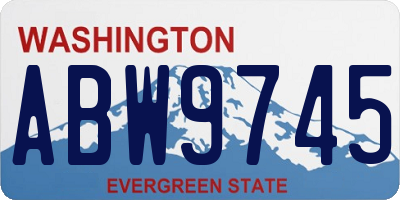 WA license plate ABW9745