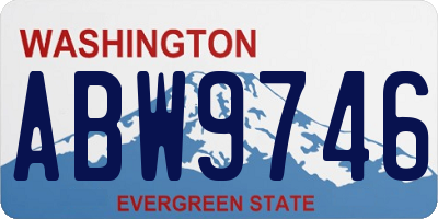 WA license plate ABW9746