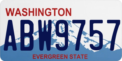WA license plate ABW9757