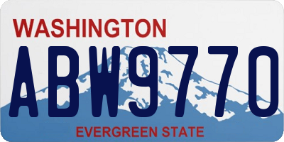 WA license plate ABW9770