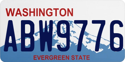 WA license plate ABW9776