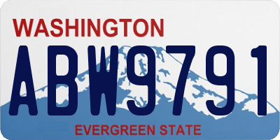 WA license plate ABW9791