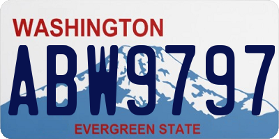 WA license plate ABW9797
