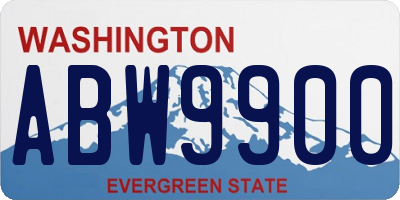 WA license plate ABW9900