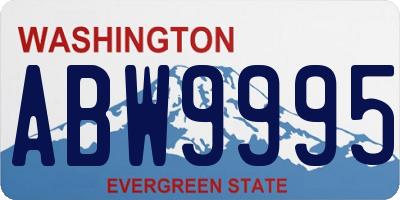 WA license plate ABW9995