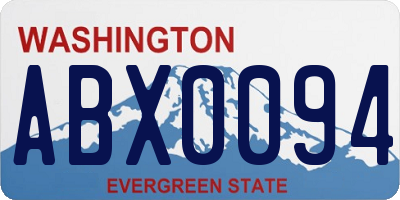 WA license plate ABX0094