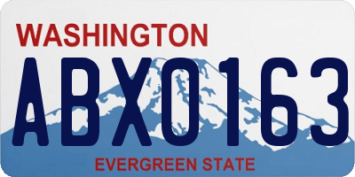 WA license plate ABX0163