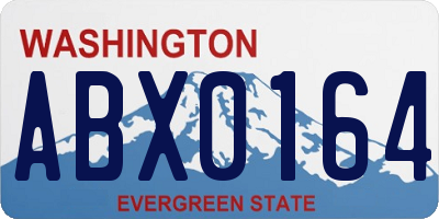 WA license plate ABX0164