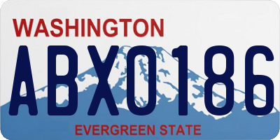 WA license plate ABX0186