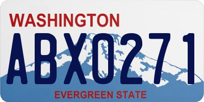 WA license plate ABX0271