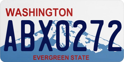 WA license plate ABX0272