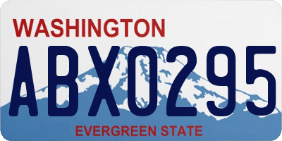 WA license plate ABX0295
