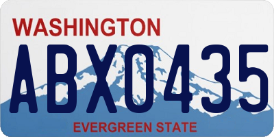 WA license plate ABX0435