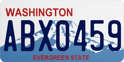 WA license plate ABX0459