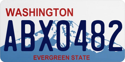 WA license plate ABX0482