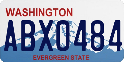 WA license plate ABX0484