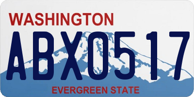 WA license plate ABX0517
