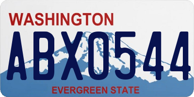 WA license plate ABX0544