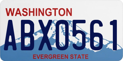 WA license plate ABX0561
