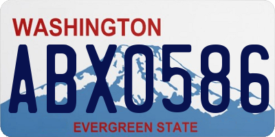 WA license plate ABX0586